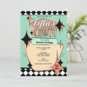 Party Einladung Mitte der 50er Jahre (Stehend Vorderseite)