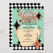 Party Einladung Mitte der 50er Jahre (Vorne/Hinten)