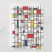 Party Einladung Mondrian De Stijl (Rückseite)