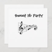 PARTY EINLADUNG "MUSIKANISCHE ANMERKUNGEN" JEDEM A (Vorne/Hinten)