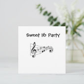 PARTY EINLADUNG "MUSIKANISCHE ANMERKUNGEN" JEDEM A (Stehend Vorderseite)