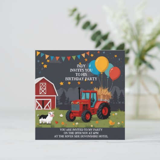 Party Einladung nach Ihrem Geschmack (Stehend Vorderseite)