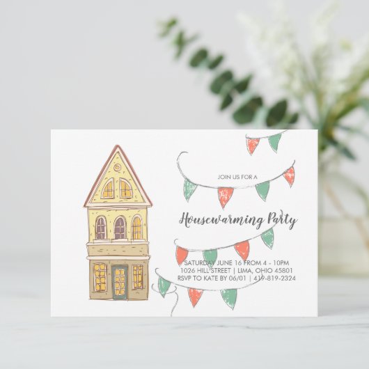 Party Einladung | Nachbarschaft (Stehend Vorderseite)