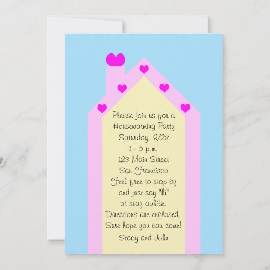 Party Einladung Niedlich (Rückseite)