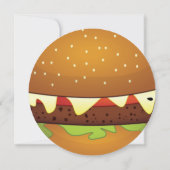 Party Einladung niedlich Burger Summer GRILLEN (Rückseite)