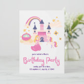 Party Einladung niedlicher Kindergeburtstag (Stehend Vorderseite)