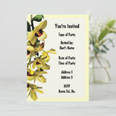 Party Einladung - Orchid-Design (Stehend Vorderseite)