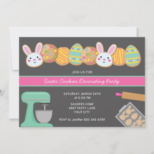 Party Einladung OSTCOOKIE (Vorderseite)