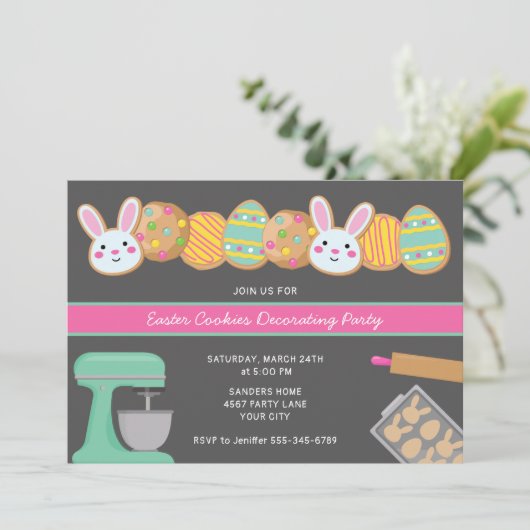 Party Einladung OSTCOOKIE (Stehend Vorderseite)