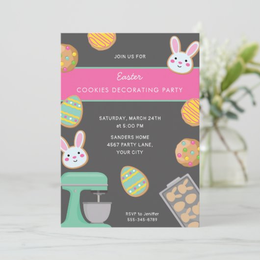 Party Einladung OSTCOOKIE (Stehend Vorderseite)