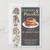 Party Einladung Pajama und Pancakes (Vorderseite)