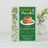 Party Einladung Pajama und Pancakes (Stehend Vorderseite)
