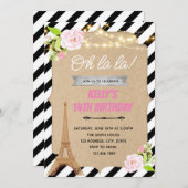 Party Einladung Paris im Frühjahr (Vorne/Hinten)
