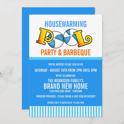 Party Einladung Party Housewärming (Vorne/Hinten)