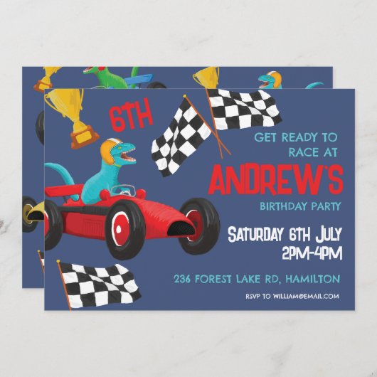 Party Einladung personalisierter Kindergeburtstag (Vorne/Hinten)