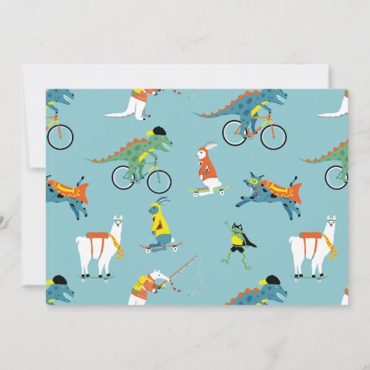 Party Einladung personalisierter Kindergeburtstag (Rückseite)