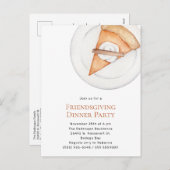 Party Einladung Pie Friendsgiving Dinner (Vorne/Hinten)