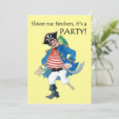 Party Einladung "Pirate" (Stehend Vorderseite)