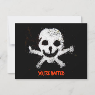 Party Einladung Pirate Skull und Crossbones