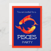 Party Einladung "Pisces" (Vorne/Hinten)