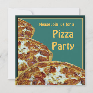 Party Einladung Pizza & Bier
