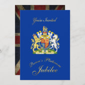 Party Einladung Platinum Jubilee (Vorne/Hinten)