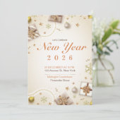 Party Einladung-Poster für das neue Jahr 2026 | Co Einladung (Stehend Vorderseite)