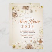 Party Einladung-Poster für das neue Jahr 2026 | Co Einladung (Vorne/Hinten)