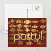 Party Einladung Postkarte (Vorne/Hinten)