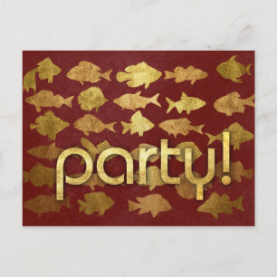Party Einladung Postkarte