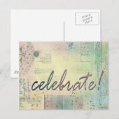 Party Einladung Postkarte (Vorne/Hinten)