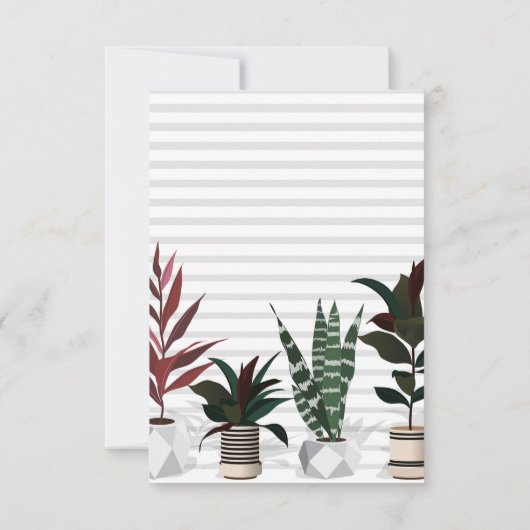 Party Einladung | Potted-Pflanze (Rückseite)