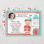 Party Einladung Prinz-Kindergeburtstag (Vorne/Hinten)