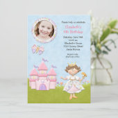 Party Einladung Prinzessin-Birthday (Stehend Vorderseite)