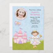 Party Einladung Prinzessin-Birthday (Vorne/Hinten)