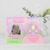 Party Einladung Prinzessin-Birthday (Stehend Vorderseite)