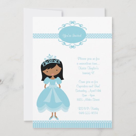 Party Einladung Prinzessin-Birthday (Vorderseite)