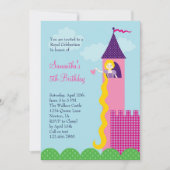 Party Einladung Prinzessin-Rapunzel Birthday (Vorderseite)