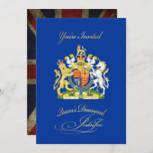 Party Einladung Queen Diamond Jubilee (Vorne/Hinten)