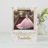 " PARTY EINLADUNG QUINCEANERA " (Stehend Vorderseite)