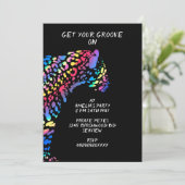 Party Einladung Rainbow Jaguar (Stehend Vorderseite)