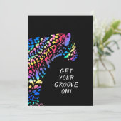 Party Einladung Rainbow Jaguar (Stehend Vorderseite)