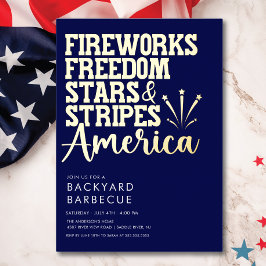 Party Einladung "Red White and Blue GRILLEN"