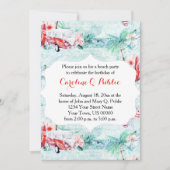 Party Einladung Retro Beach (Vorderseite)