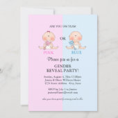 Party Einladung-Rosa oder Blau des Geschlechts Einladung (Vorderseite)