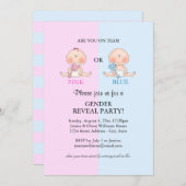 Party Einladung-Rosa oder Blau des Geschlechts Einladung (Vorne/Hinten)