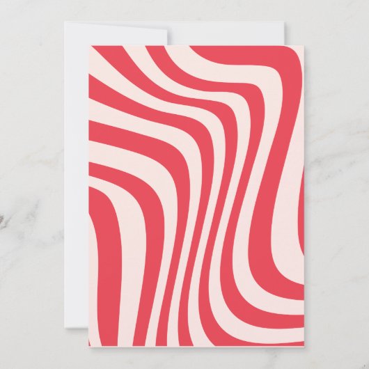 Party Einladung rosa und rot (Rückseite)