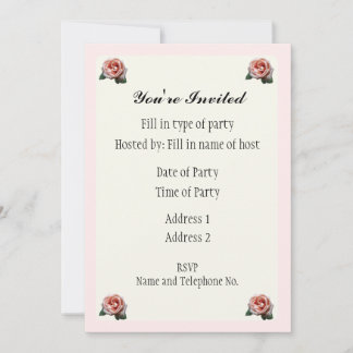 Party-Einladung - Rosendesign Einladung