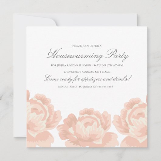 Party Einladung Roses Roses (Vorderseite)