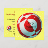 Party Einladung Rot und Weiß (Vorne/Hinten)